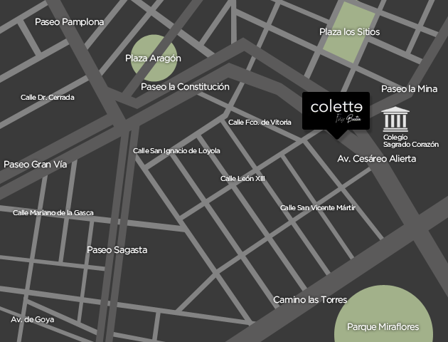 MAPA LOCALIZACION COLETTE ZARAGOZA